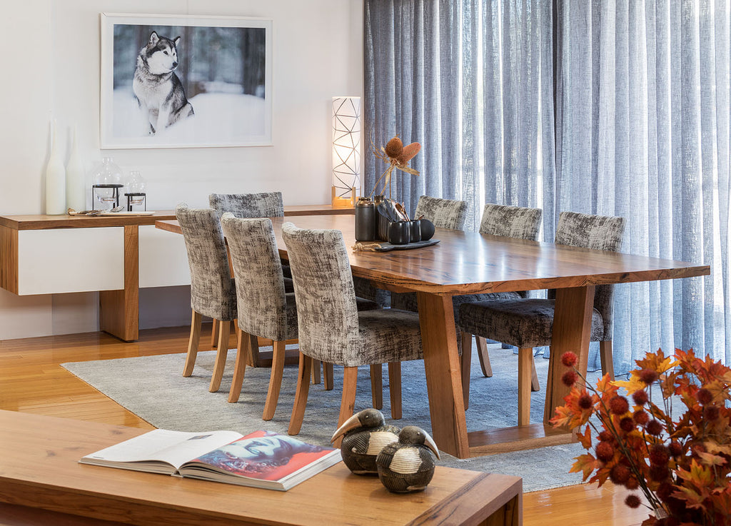 Bespoke Furniture Custom Solid Marri Contemporary Dining Table Perth WA Nedlands