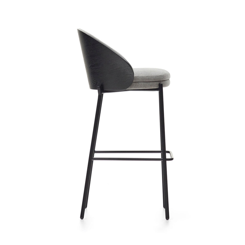 Eaman Black Bar Stool - 3 Colours/Timbers