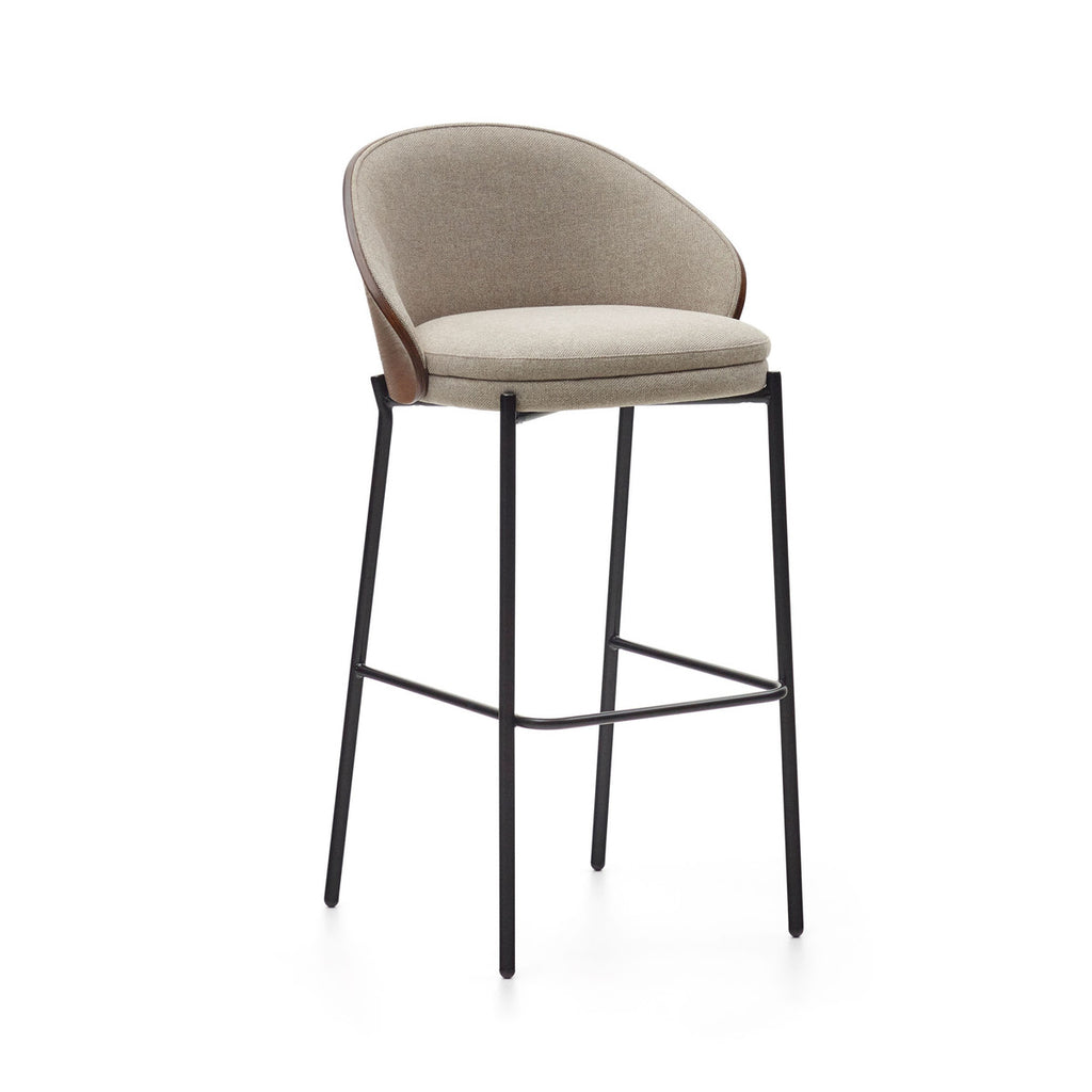 Eaman Black Bar Stool - 3 Colours/Timbers