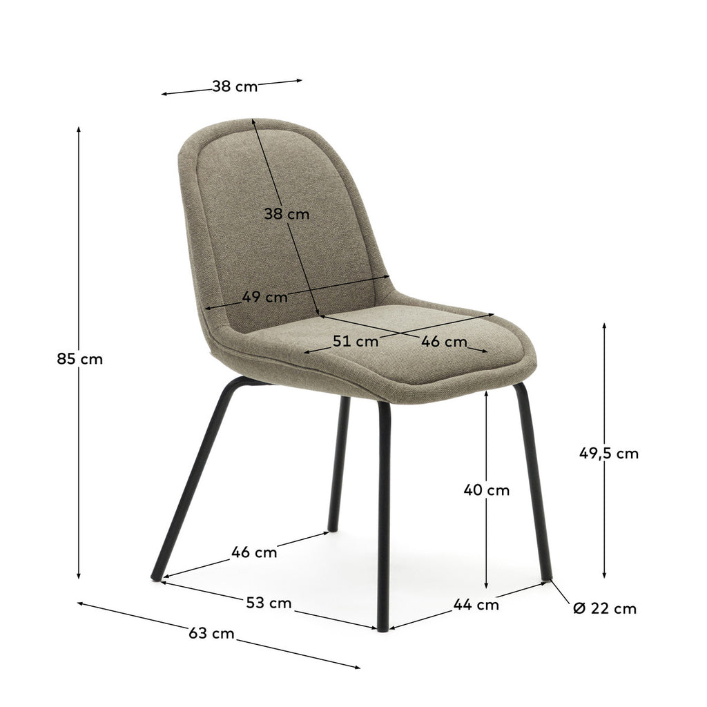 Aimee Dining Chair - Black Leg/3 Colours