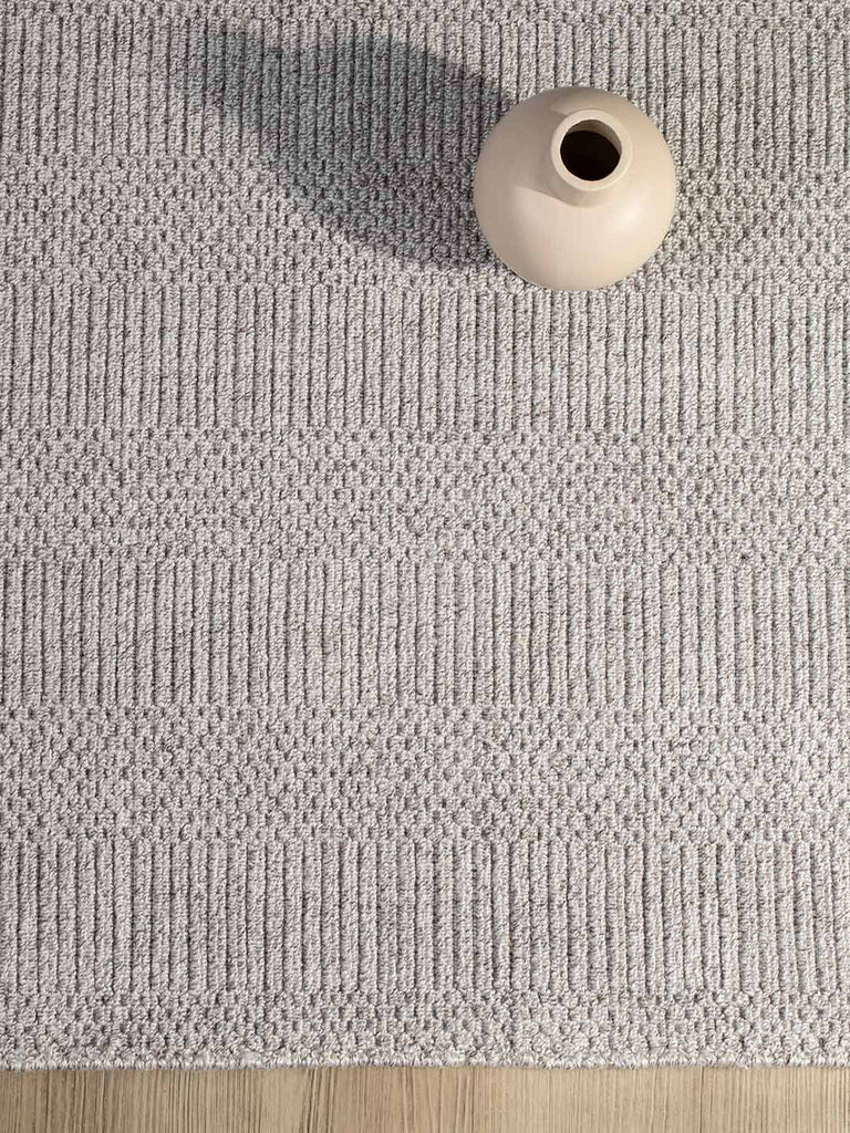 Drake Tuffing Rug Drake Rug - Silver - 4 Colours | Bespoke Furniture Gallery Perth