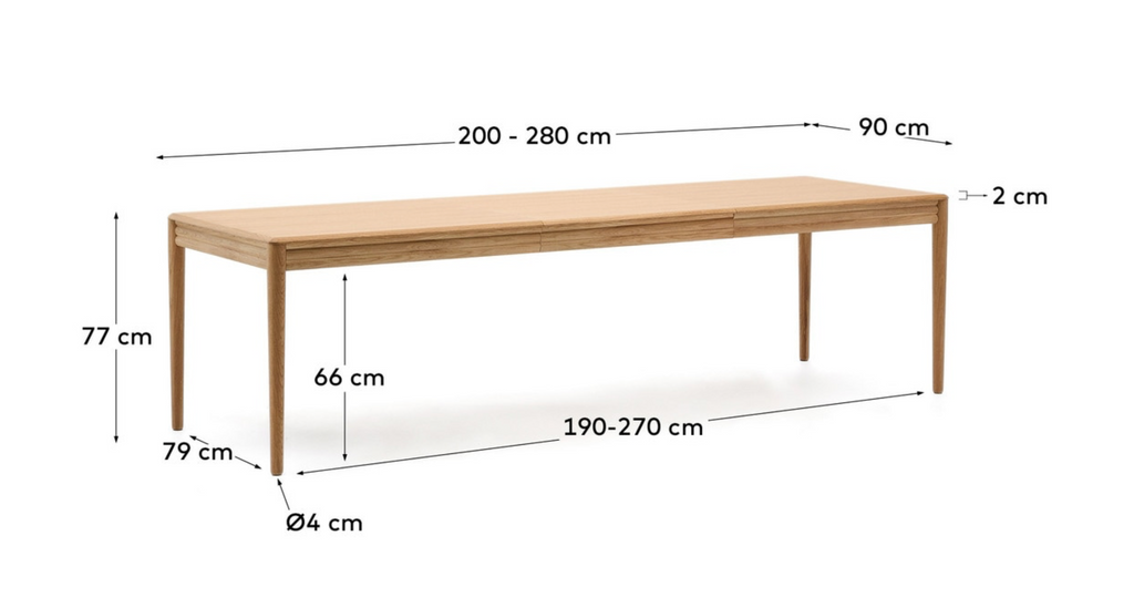 Lennox Extension Dining Table - 2 Colours