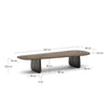 Pirco Coffee Table - Oak/Dark Finish