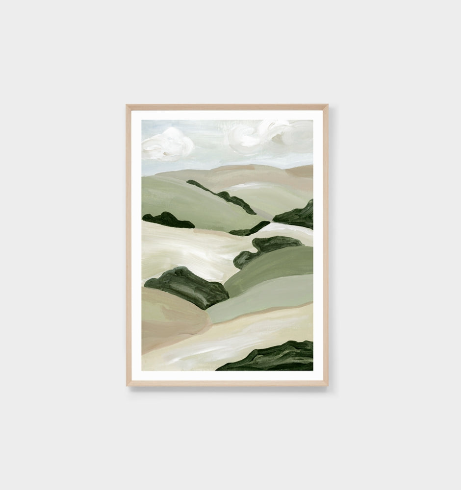 Barossa Landscape Glass Framed Print