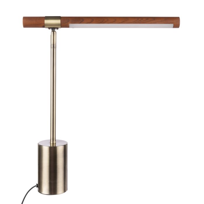 Conner Led Table Lamp- Brass & Brown | Bespoke Furniture Gallery Perth