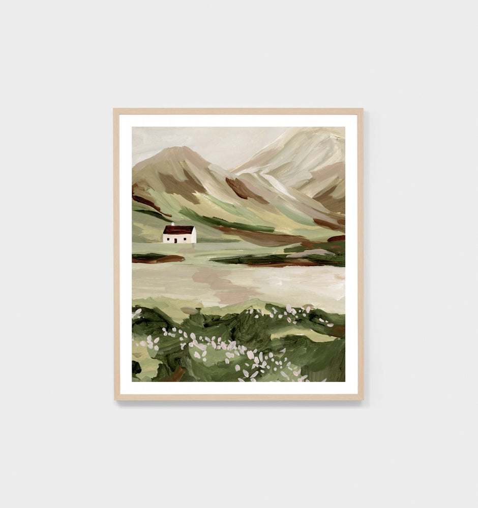 Country Meadow Green- Framed Glass