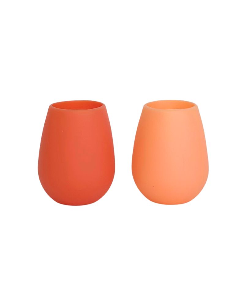 Fegg Silicone Tumblers - Set of 2/buttermilk + sunflower