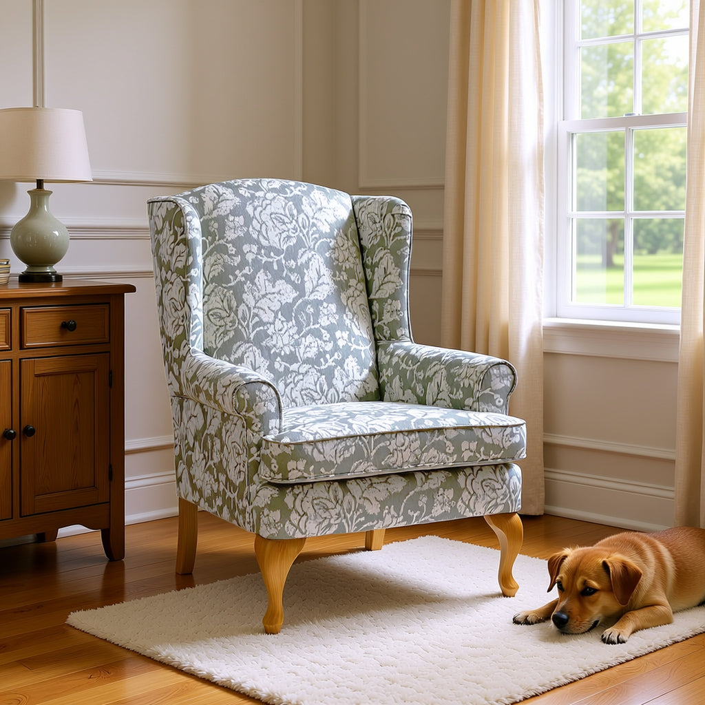 Buckley Wingback Chair - Choose Your Fabric
