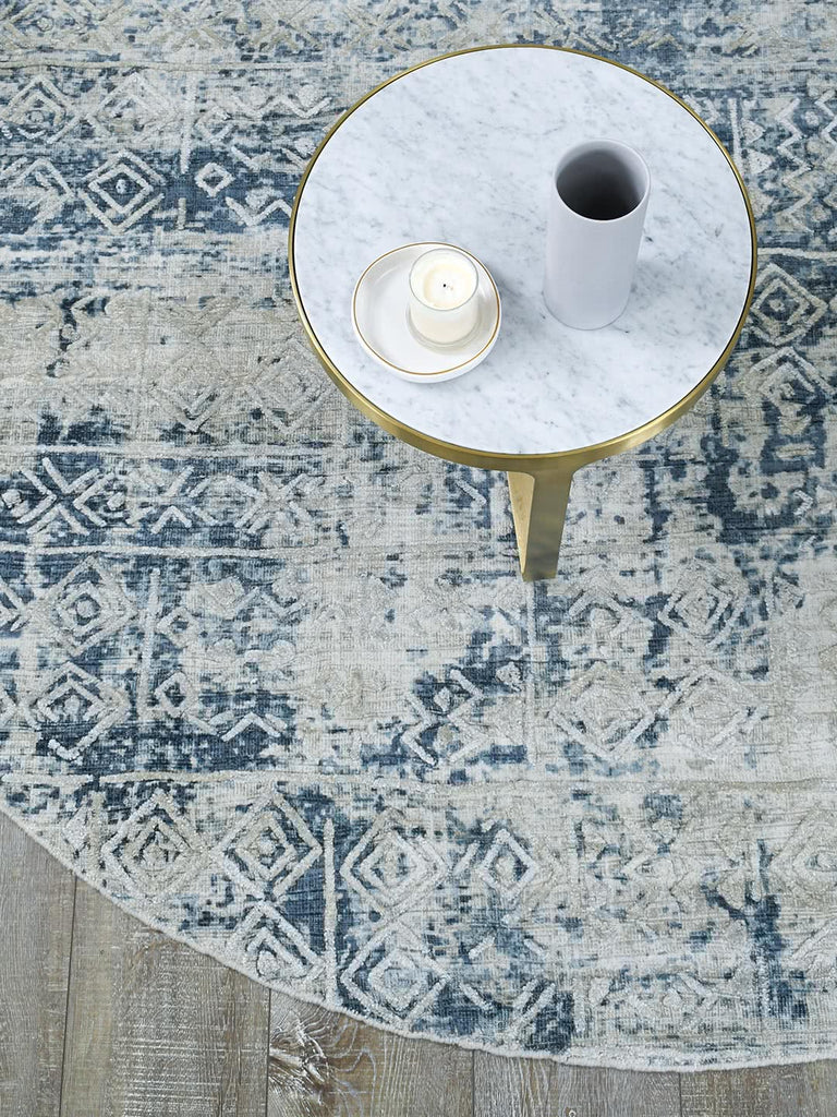 Bastille Rug - Silver/Indigo | Bespoke Furniture Gallery Perth