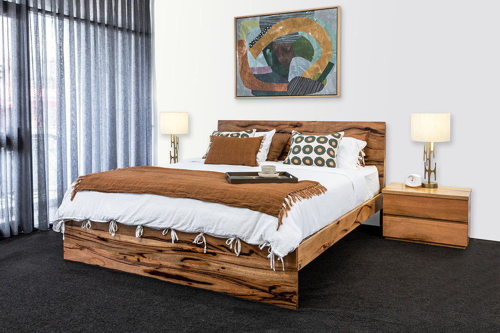 Boranup king bed solid Marri timber WA custom made bespoke locally made Perth Australia wide delivery bedroom