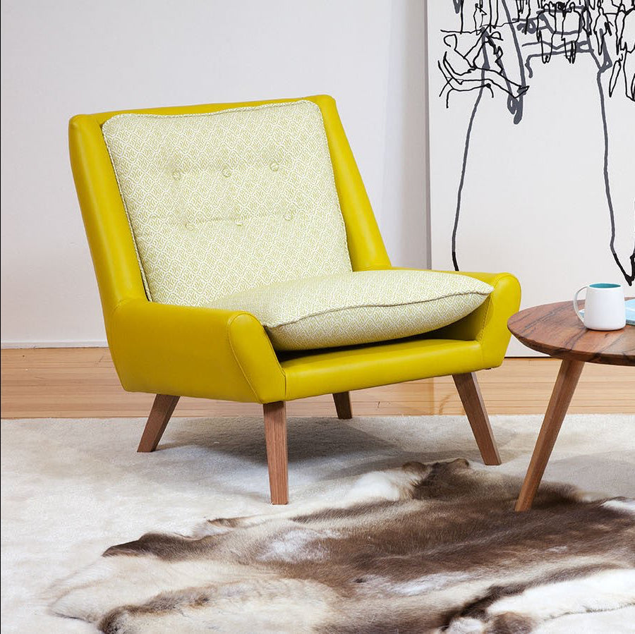Chair Dateable Dane Retro Occasional Chair - Custom Fabric | Bespoke Furniture Gallery ...