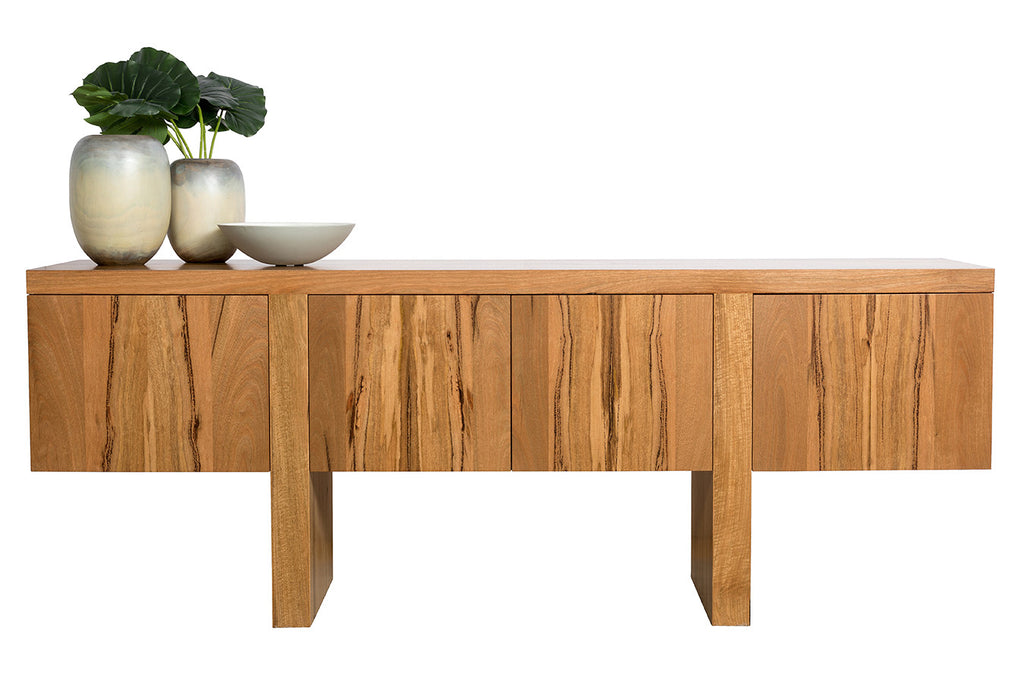 WA Made Solid Timber Marri Edge Side Buffet Furniture Unit Perth