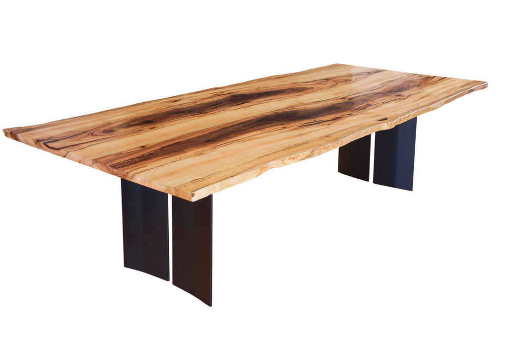 Blackwood Natural Edge Marri Dining Table with Steel Refectory Base, Nedlands, Perth, WA