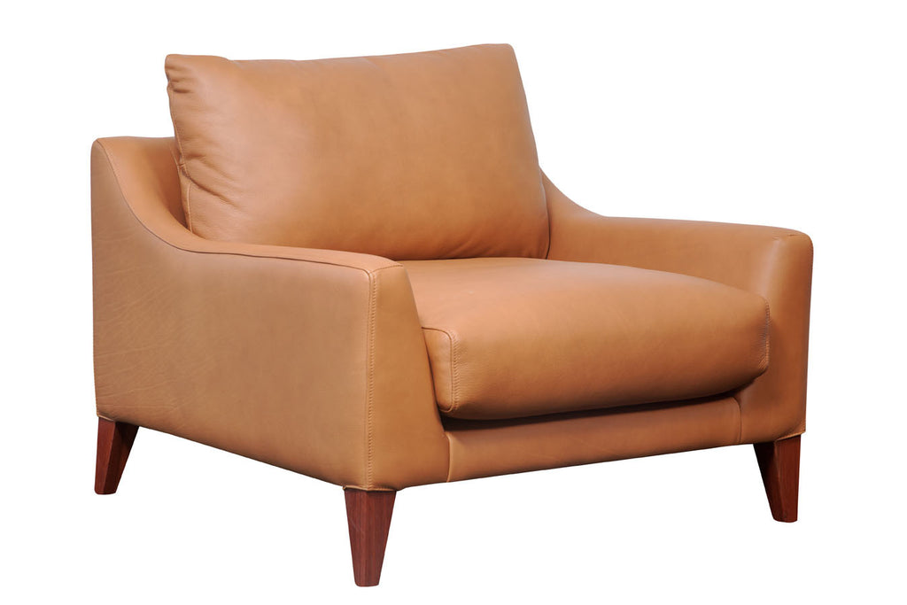 Oscar Comfortable three seater micro fabric over stuffed lounge chair, Perth WA