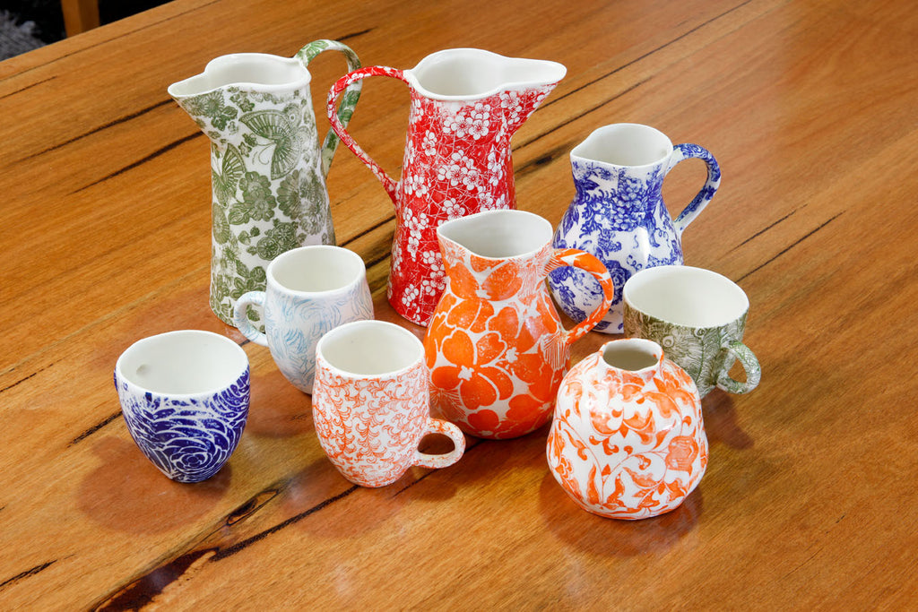 Samantha Robinson Hand Made Ceramic cups and jugs