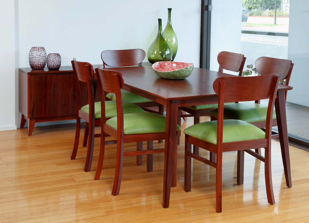 Oslo Jarrah Dining Suite with dining chairs