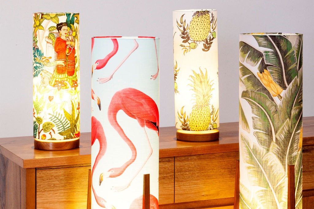 Fully customisable, printed interchangeable lampshade Phoebe desk and table lamps, Bespoke Perth Homewares