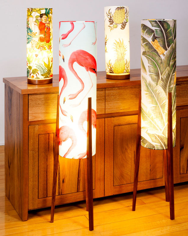 Fully customisable, printed interchangeable lampshade Phoebe desk and table lamps, Perth Homewares