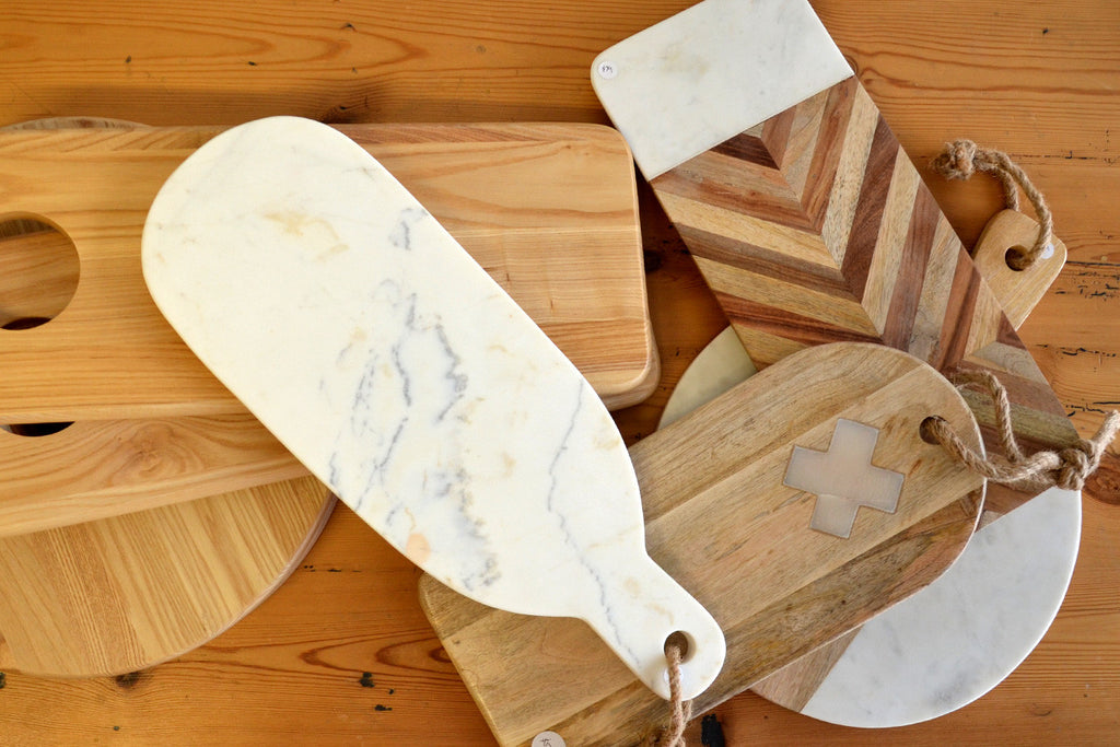 Serving Boards In Timber or Marble.