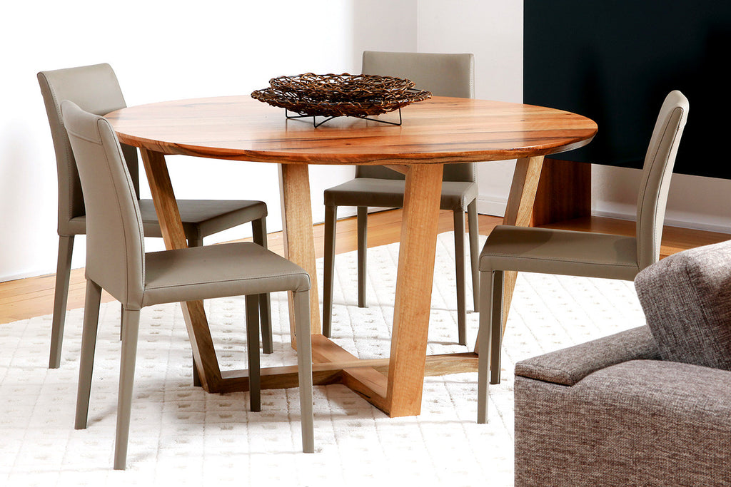 Yallingup Marri or Jarrah Contemporary Round Dining Table Suite, Built in Perth, WA